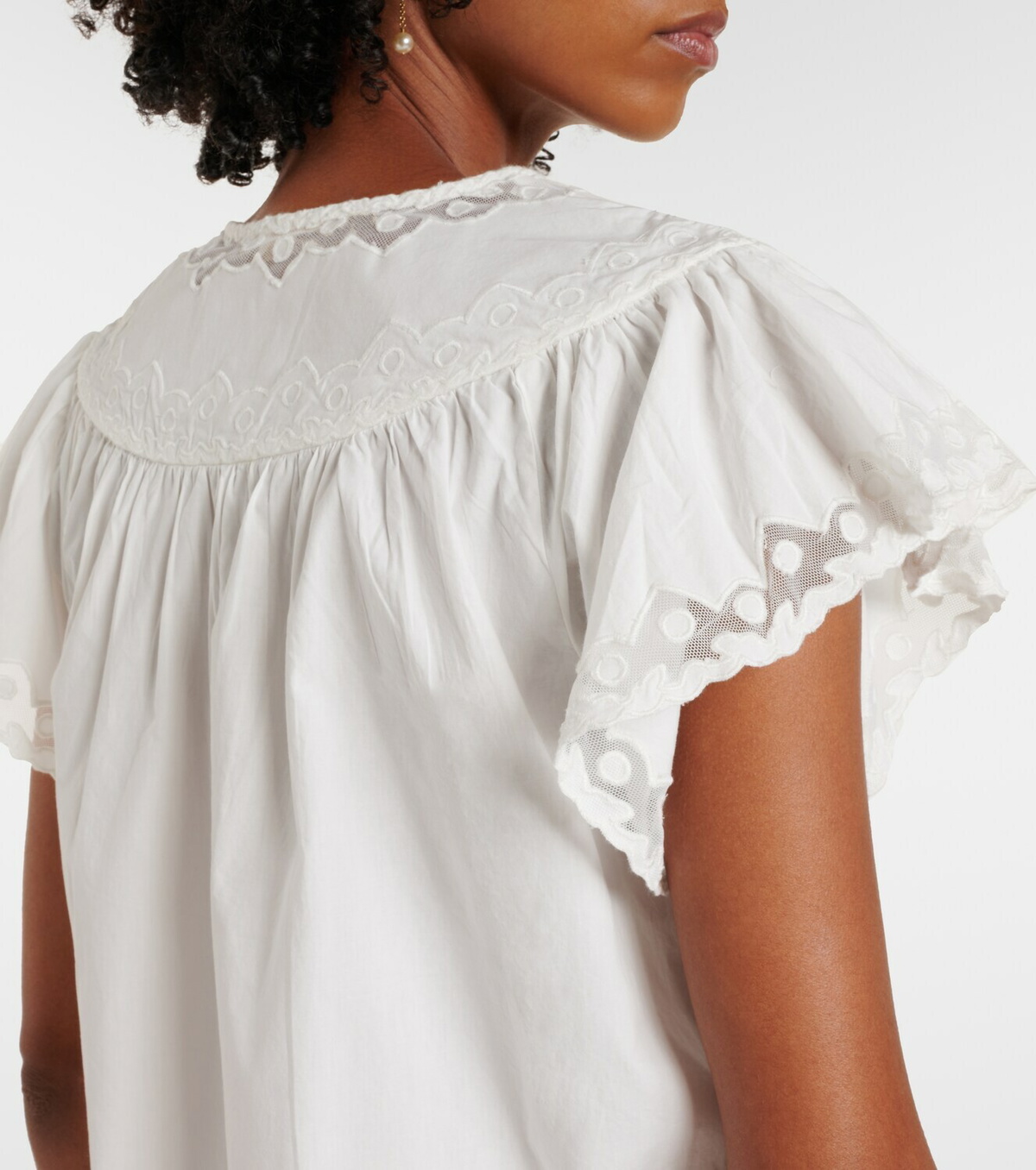Ulla Johnson Effie embroidered cotton top