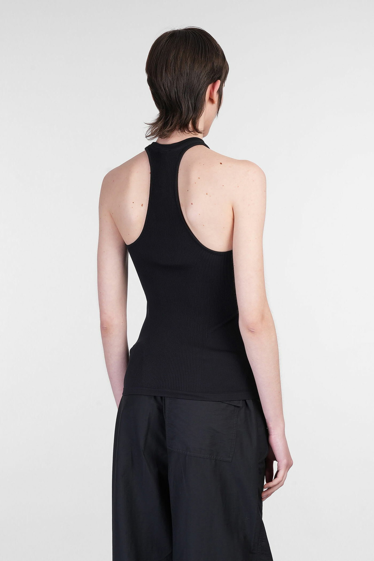 ANDREĀDAMO Tank Top In Black Polyamide