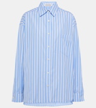 The Frankie Shop Georgia striped cotton-blend shirt