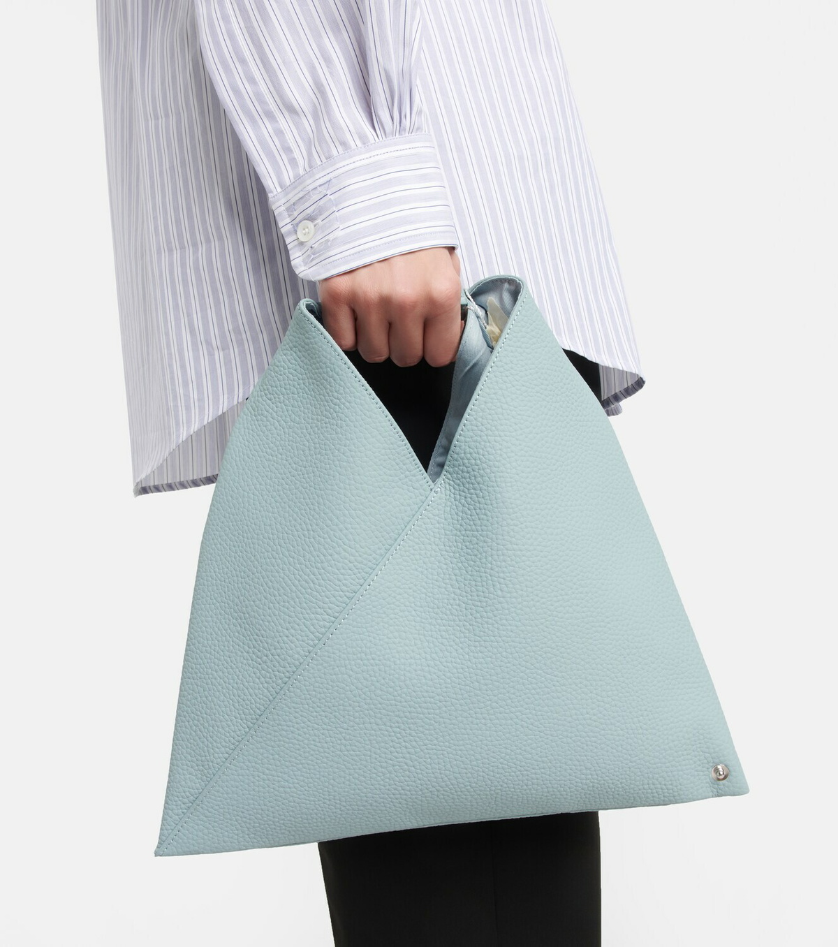 【MM6】japanese Small Tote Bag MM6 Maison Margiela Small Japanese Leather Tote Bag | Black