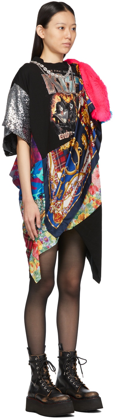 Junya Watanabe Multicolor Versace Edition KISS T-Shirt Dress Junya 
