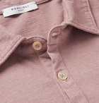 Boglioli - Cotton and Cashmere-Blend Polo Shirt - Pink