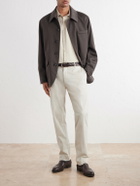 Brioni - Straight-Leg Stretch-Cotton Gabardine Trousers - Neutrals