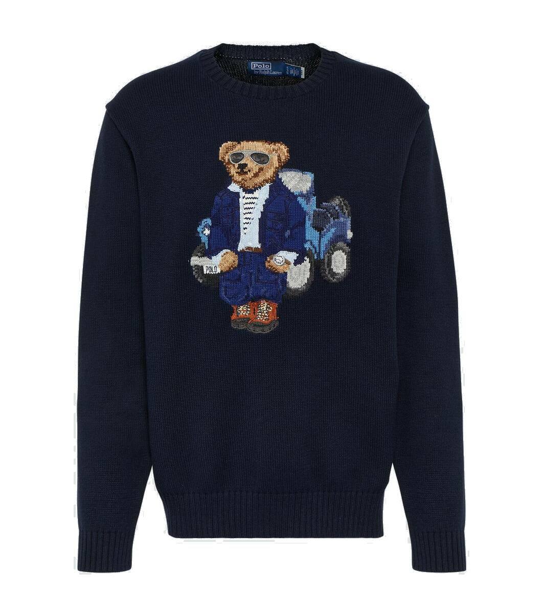 Polo Ralph Lauren Yale Bear Intarsia Knit Navy Yale Bear Polo Ralph Lauren