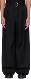 Jil Sander Black Belted Trousers
