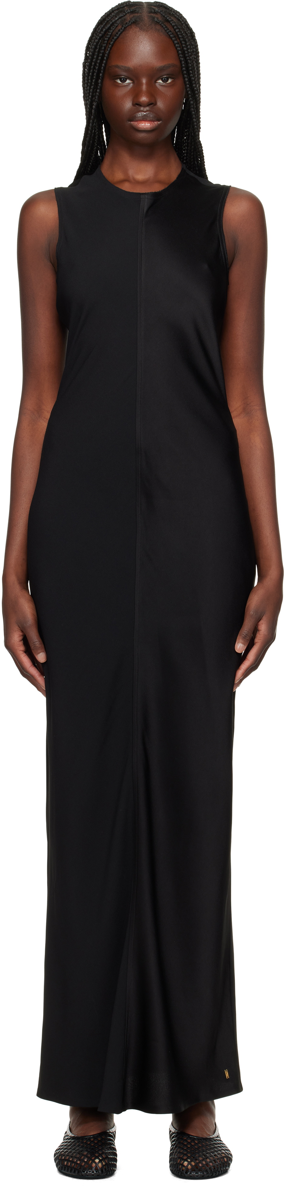 Black Straight Maxi Dress Hot Black Straight Maxi Dress 2026 Black Straight  Neck Maxi Dress