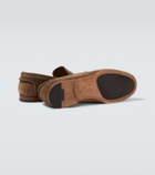 Dunhill Heddon Flex suede penny loafers