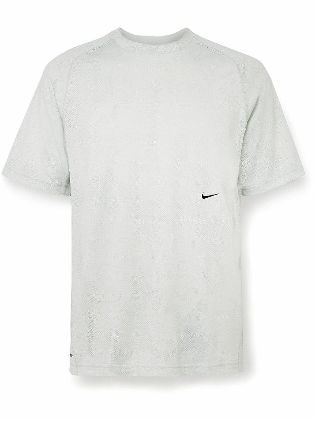 Photo: Nike Training - APS Jacquard-Knit Dri-FIT ADV T-Shirt - Gray