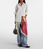 Acne Studios Striped cotton poplin shirt