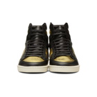 Saint Laurent Black and Gold SL/10 High-Top Sneakers