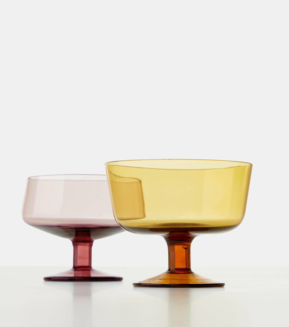 Bitossi Diseguale set of 6 glass ice cream bowls
