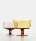 Bitossi Diseguale set of 6 glass ice cream bowls
