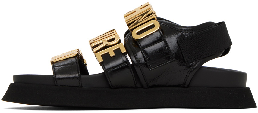 シューズ・サンダルその他 MOSCHINO COUTURE Woman Shoes Black MA10203C1MMF0 000 Moschino Black 'Couture' Sandals Moschino