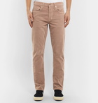 TOM FORD - Slim-Fit Stretch-Cotton Corduroy Trousers - Men - Pink