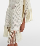 Zimmermann Indra crochet fringed cotton minidress