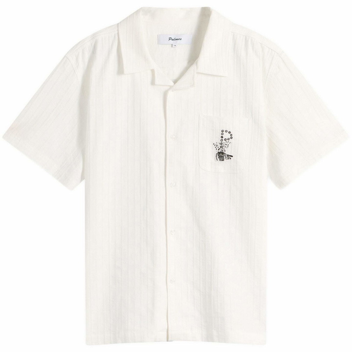 Photo: END. x Palmes Men's Racquet Camp-Collar Shirt in Off-White