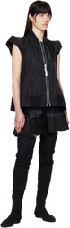 sacai Black Nylon Twill & Gabardine Vest
