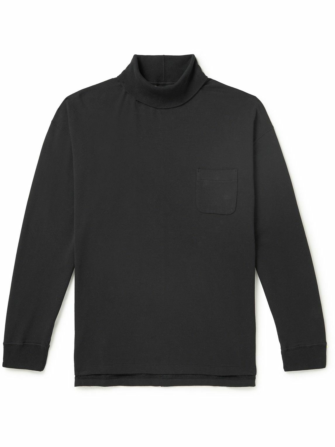 Photo: nanamica - Cotton-Blend Jersey Rollneck T-Shirt - Black