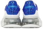 Alexander McQueen White & Blue Oversized Sneakers