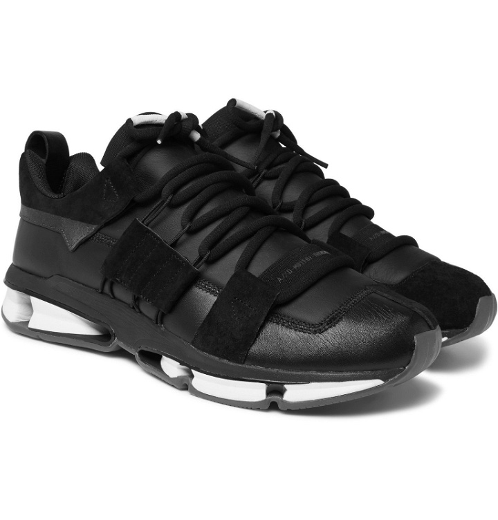 Photo: adidas Originals - Twinstrike ADV Leather and Suede Sneakers - Black