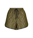 Self-Portrait Quilted faux leather shorts