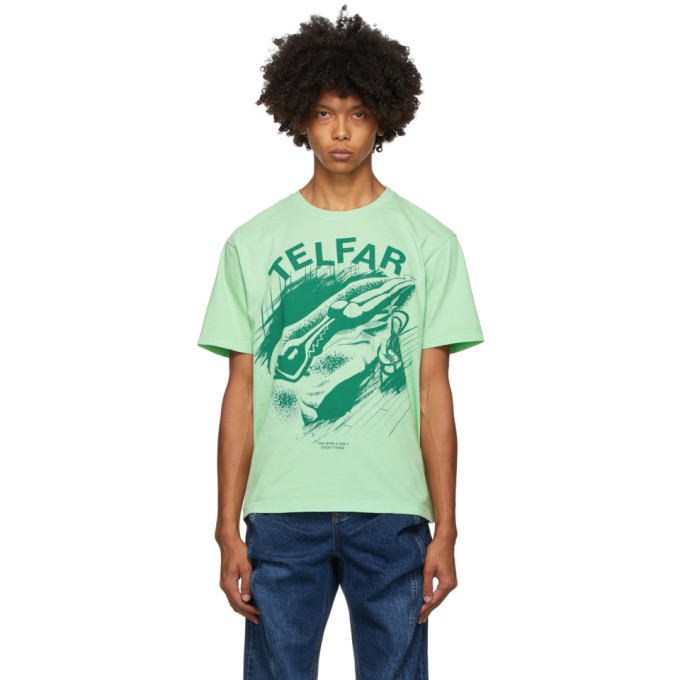 Telfar Green The World Isnt Everything T-Shirt Telfar