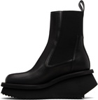 Rick Owens Black Temple Low Factory Beatle Chelsea Boots