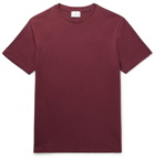 Kingsman - Cotton and Cashmere-Blend Jersey T-Shirt - Burgundy