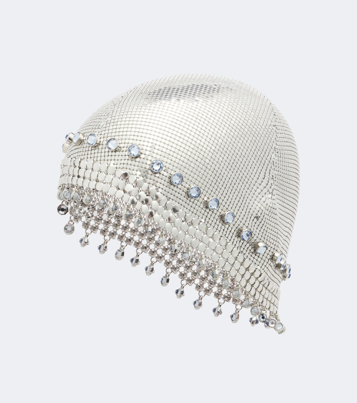 Rabanne Crystal-embellished chainmail beanie