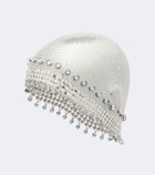 Rabanne Crystal-embellished chainmail beanie