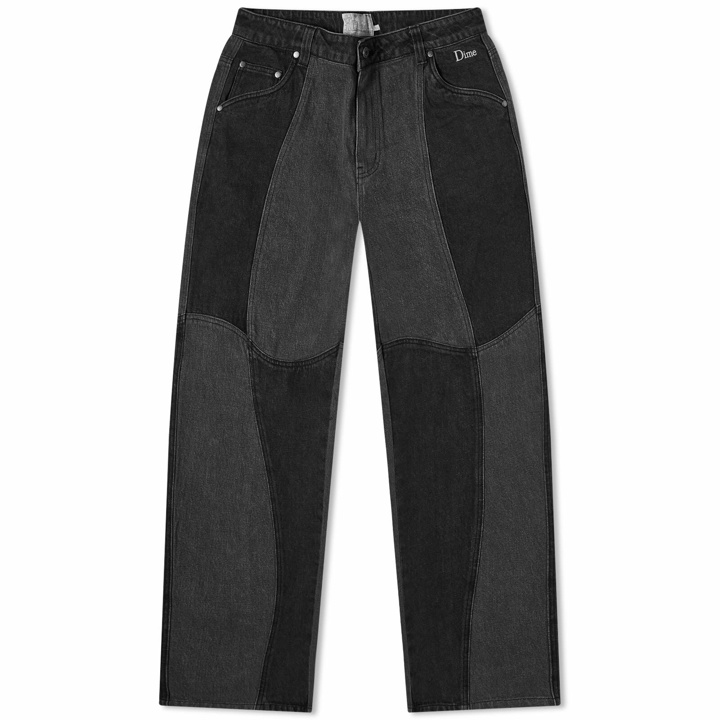 Photo: Dime Men's Blocked Relaxed Denim Pant in Washed Black