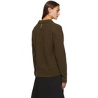 Tibi Khaki Alpaca Slit Cuff Sweater
