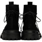 Marsèll Black Carraucola Reversed Leather Boots