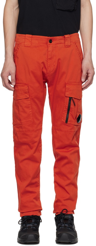 Photo: C.P. Company Orange Garment-Dyed Cargo Pants