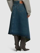 Y/PROJECT Asymmetric High Rise Denim Midi Skirt