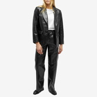 Anine Bing Women's Classic Blazer Jacket In Recyled Leather in Black