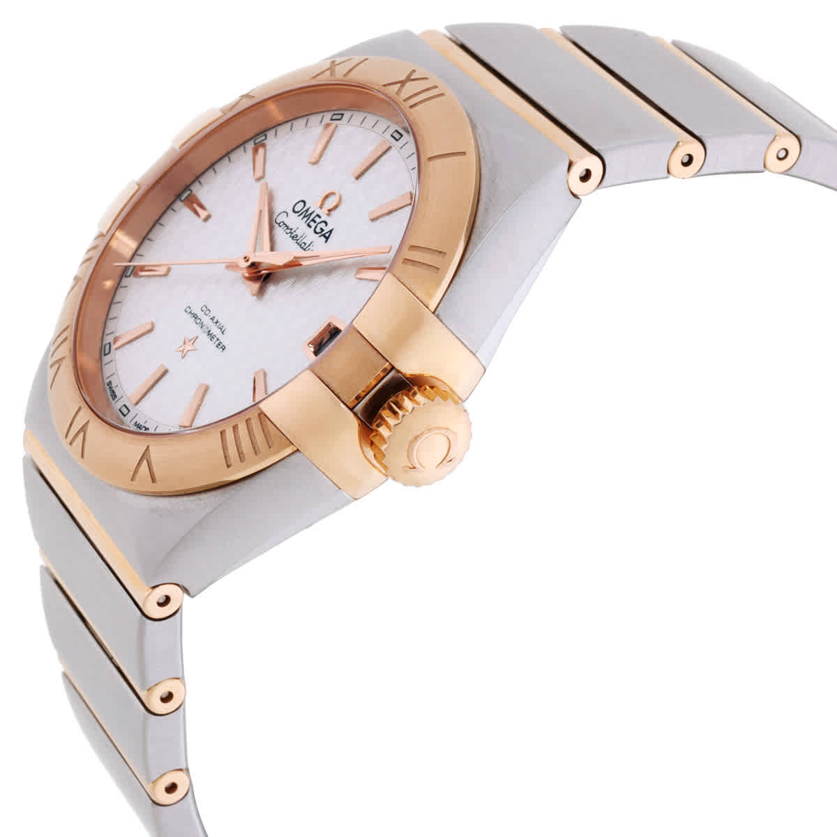 Omega Constellation Co-Axial Automatic Chronometer Silver Dial Mens Watch 12320382102008