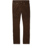 Nudie Jeans - Grim Tim Sim-Fit Organic Stretch-Cotton Velvet Jeans - Men - Brown