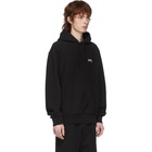 Stussy Black Stock Logo Hoodie