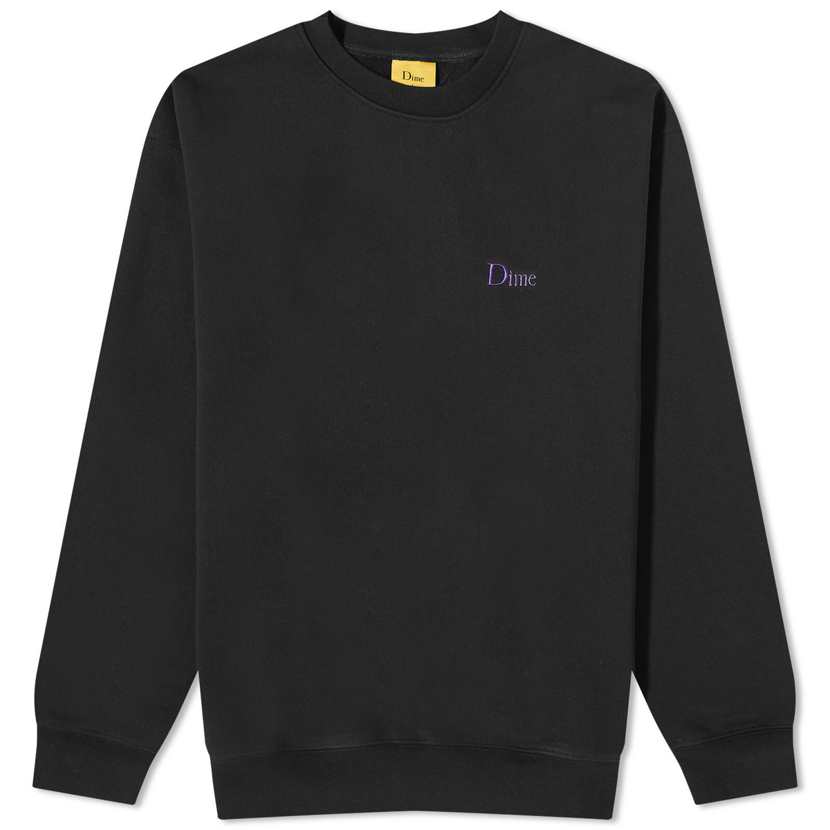 Dime Men's Classic Small Logo Crew Sweat in Black Dime