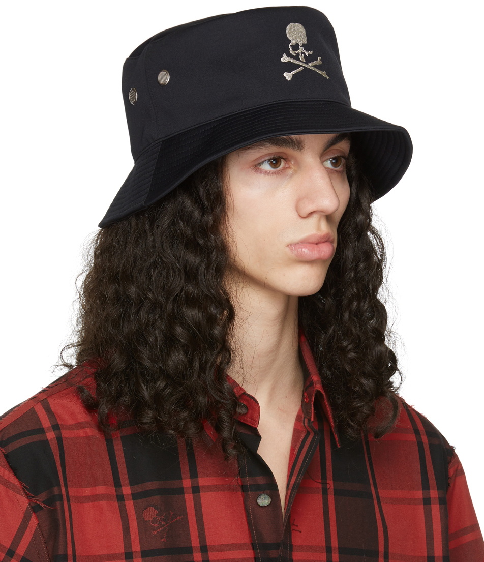 mastermind JAPAN Black Polyester Bucket Hat mastermind JAPAN