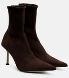 Christen Helix 75 suede ankle boots