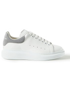 Alexander McQueen - Exaggerated-Sole Suede-Trimmed Leather Sneakers - White