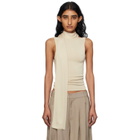 St. Agni Beige Knit Scarf Top