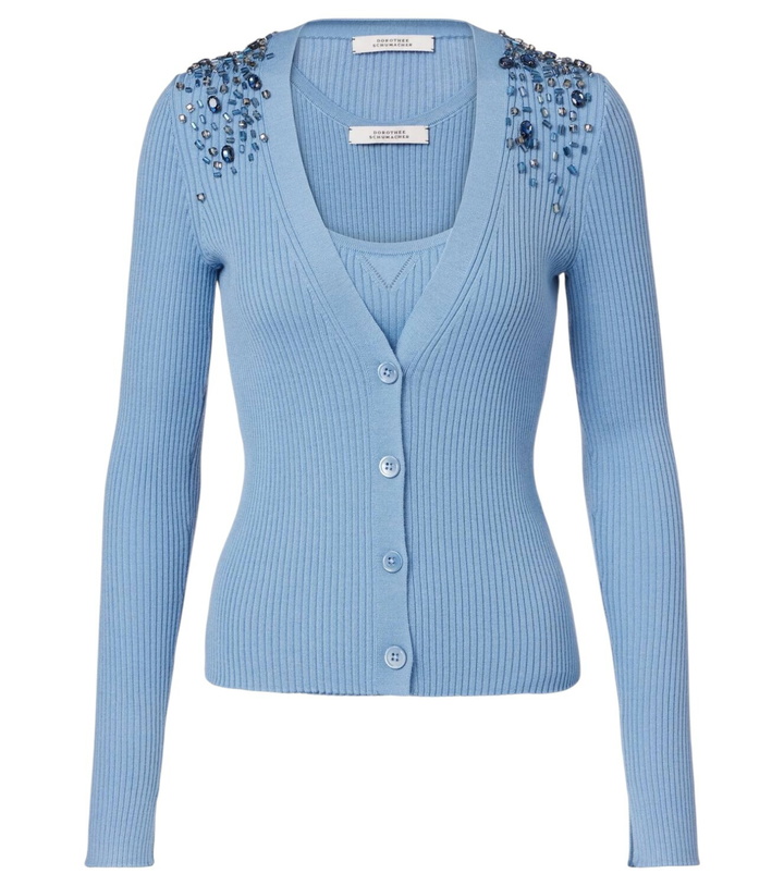 Photo: Dorothee Schumacher Embellished cardigan and tank top set