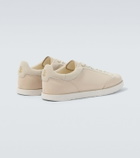 Brunello Cucinelli Suede-trimmed leather sneakers