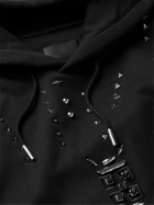 GIVENCHY - Oversized Studded Cotton-Jersey Hoodie - Black