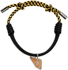 Fendi Black & Yellow 'Forever Fendi' Charm Bracelet
