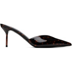 Paris Texas Black & Brown Lidia Sabot 70 Heels