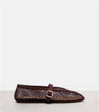 Alaïa Ballerine fishnet Mary Jane flats